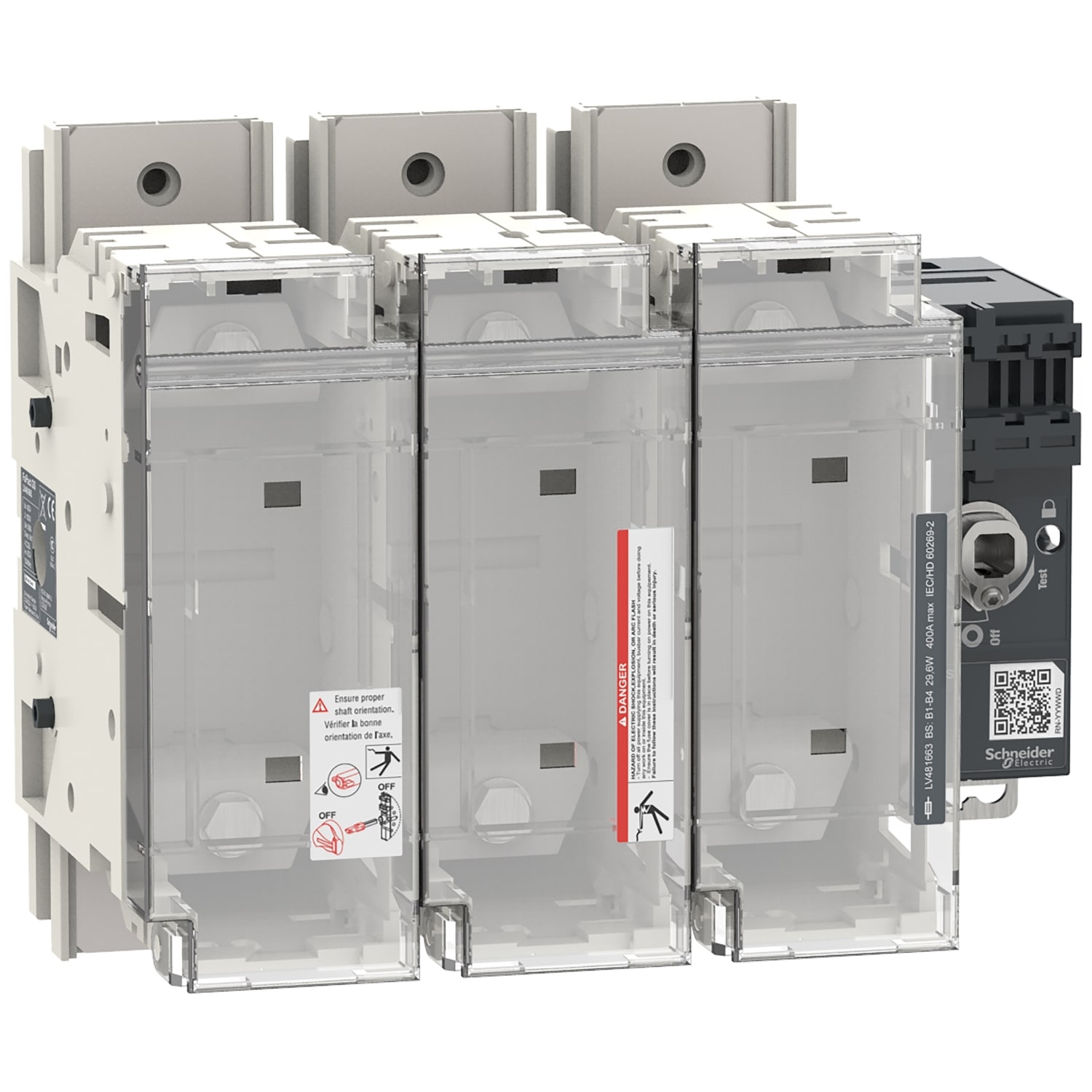 Schneider Electric - FuPact GS - interrupteur sectionneur fusible - 400A - 3P - BS B1/4 - F&R CTRL