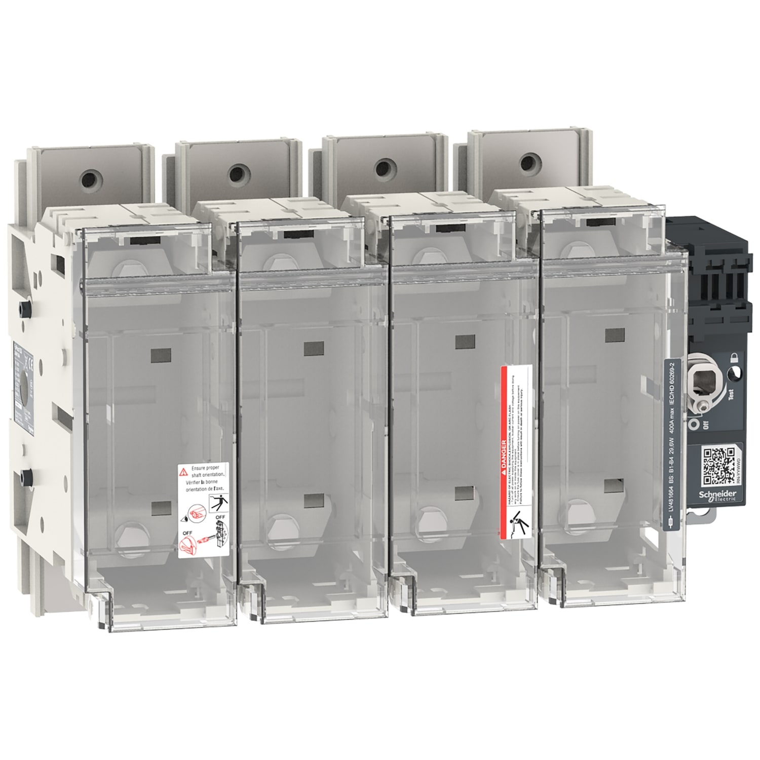 Schneider Electric - FuPact GS - interrupteur sectionneur fusible - 400A - 4P - BS B1/4 - F&R CTRL