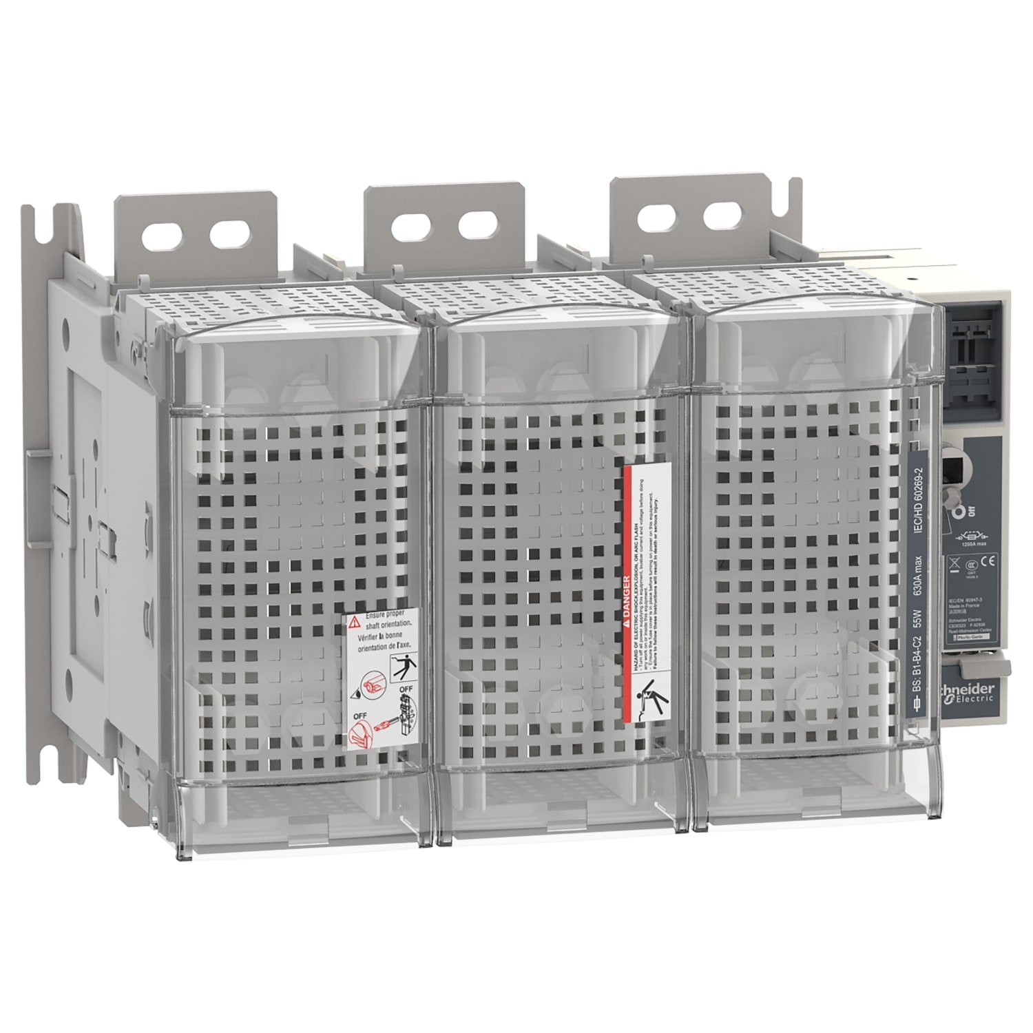 Schneider Electric - FuPact GS - interrupteur sectionneur fusible - 1250A - 3P - BS D1 - F&R CTRL