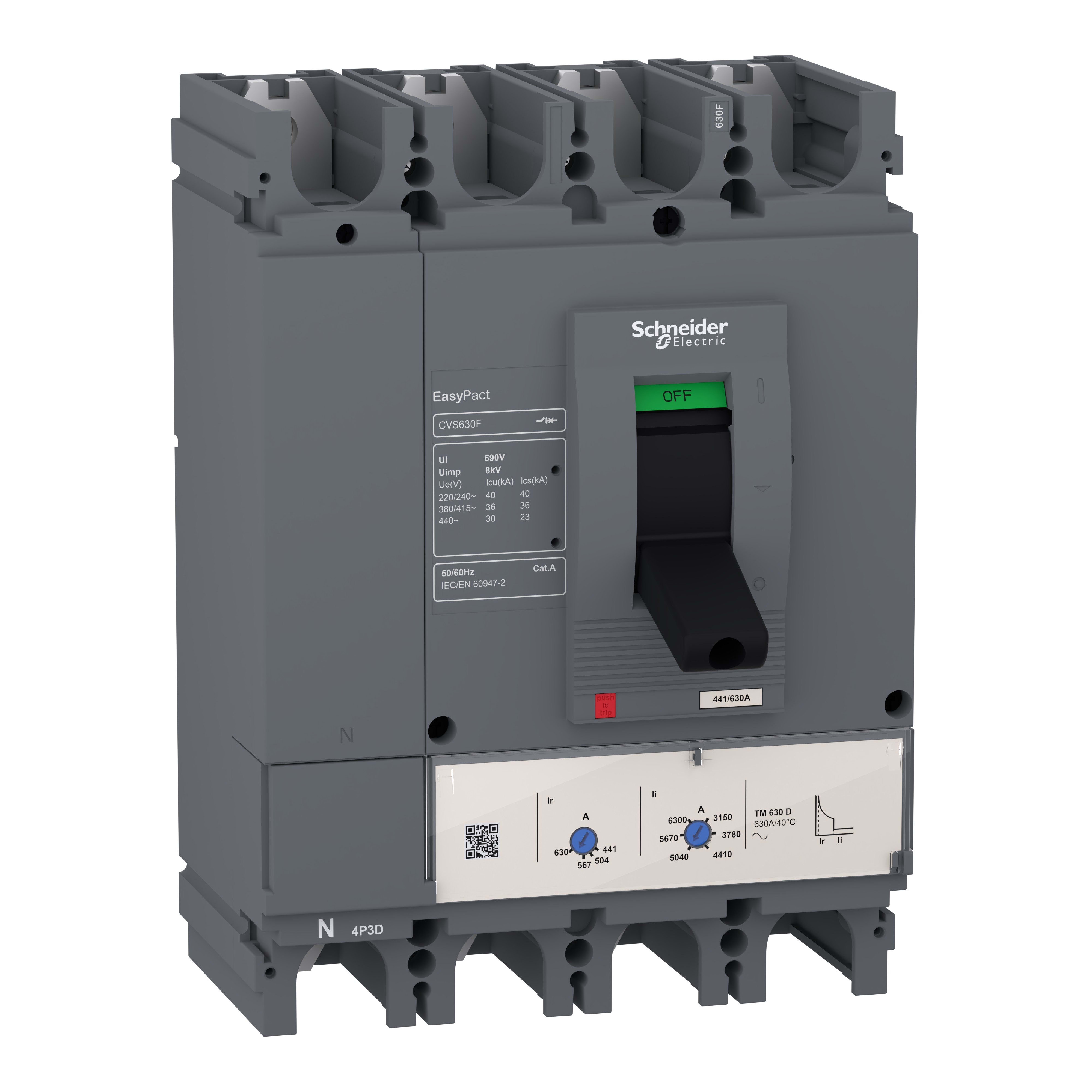 Schneider Electric - EasyPact CVS - Disjoncteur CVS400F TM400D 4P4D
