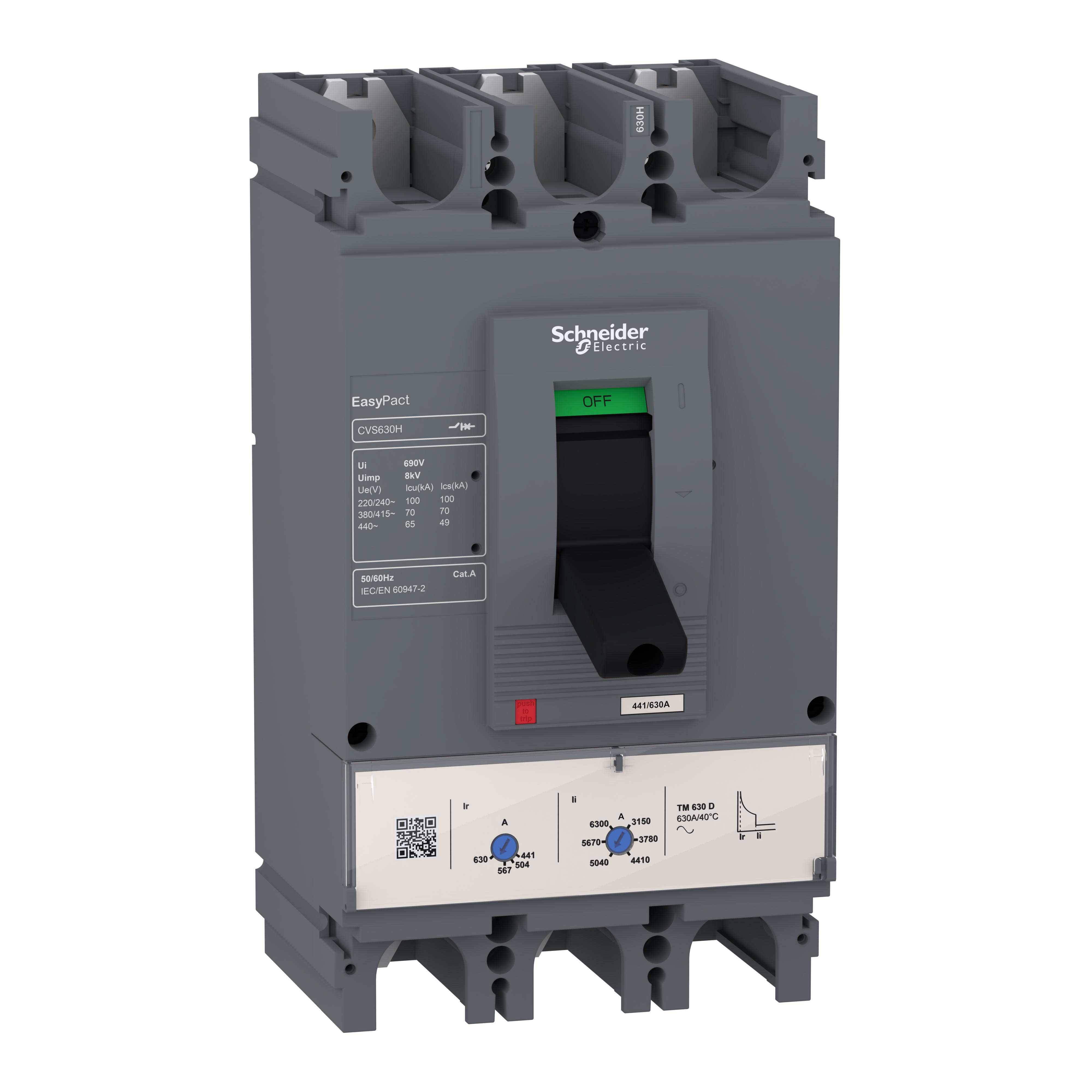 Schneider Electric - EasyPact CVS - Disjoncteur CVS630H TM600D 3P3D