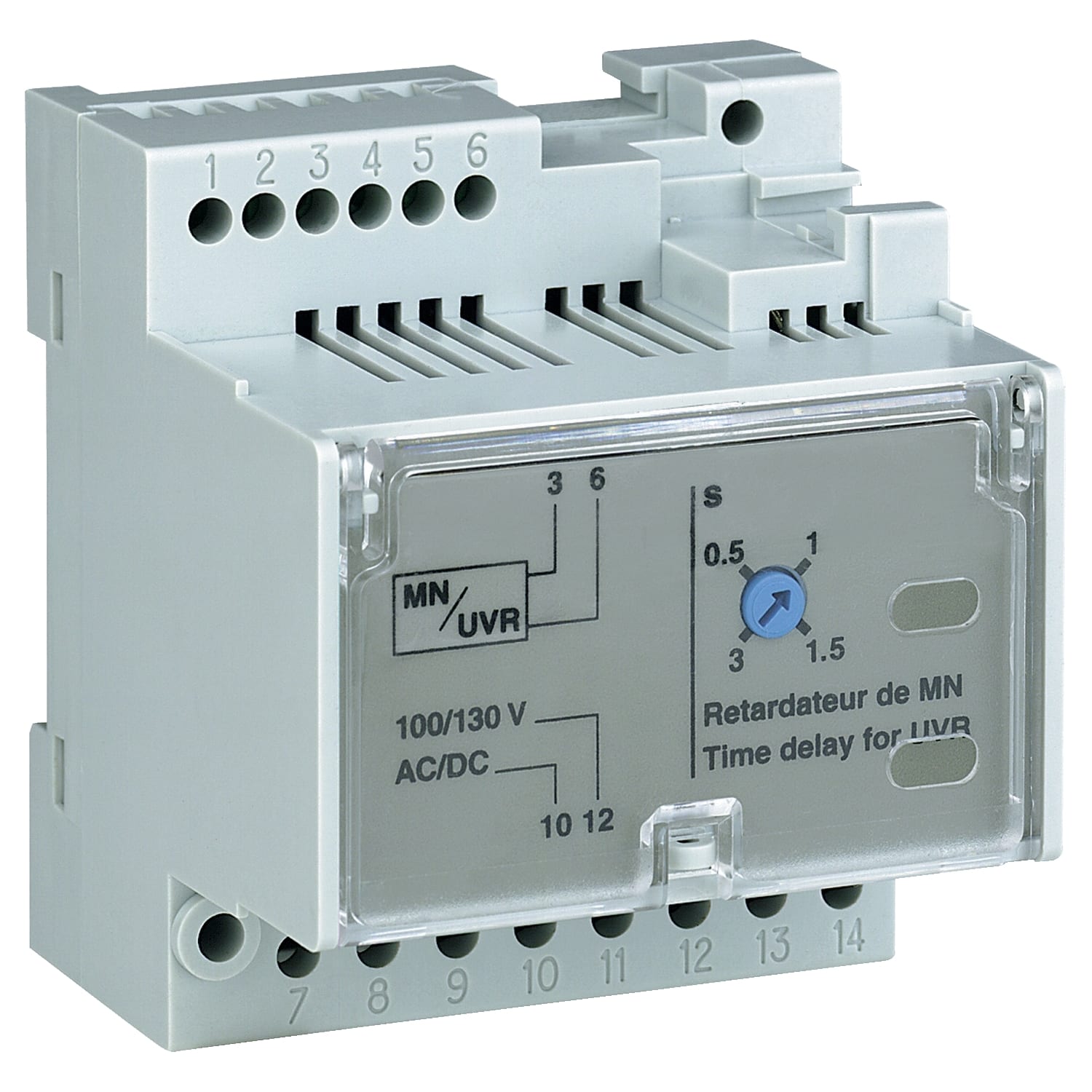 Schneider Electric - MasterPact MTZ1/2/3 - retardateur MN réglable - 100/130Vca/cc