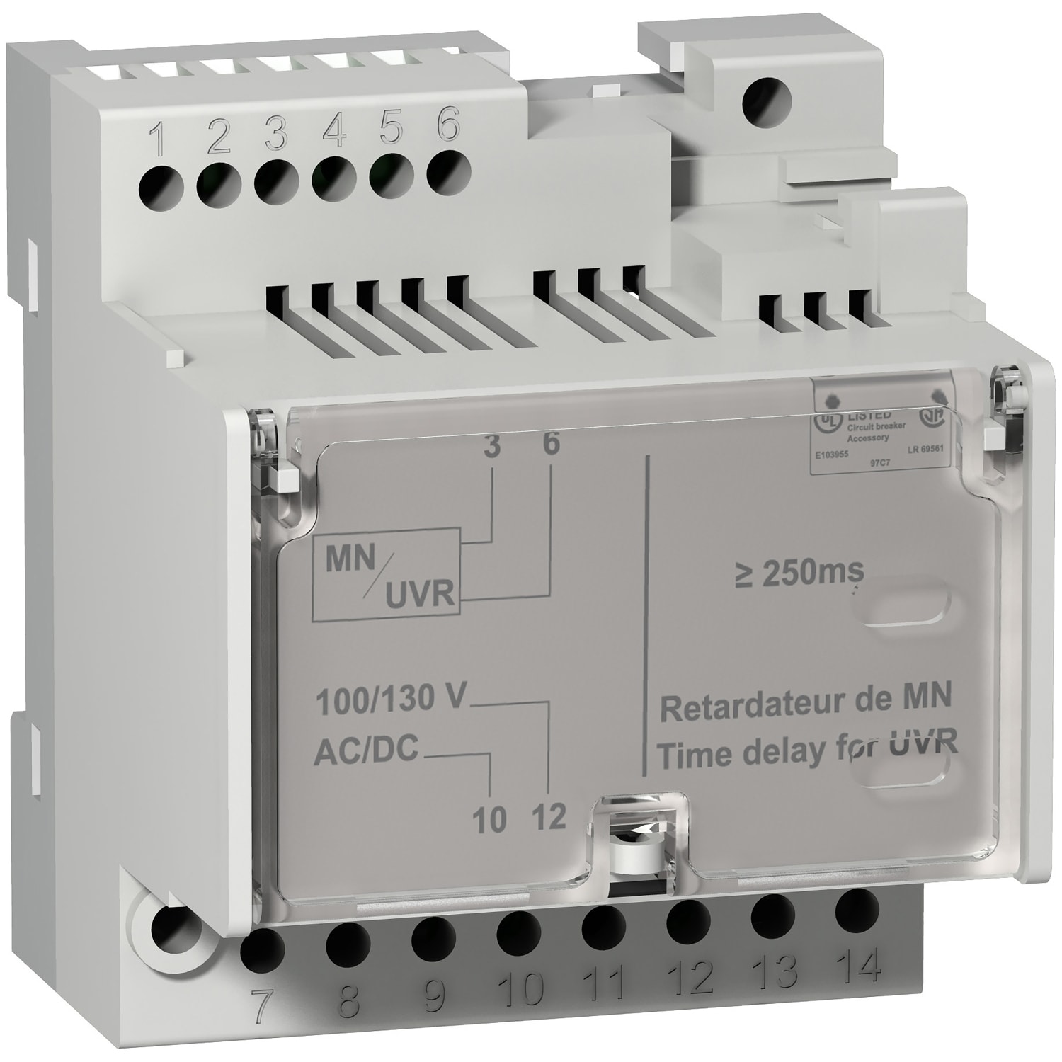 Schneider Electric - MasterPact MTZ1/2/3 - retardateur MN non réglable - 100/130Vca/cc