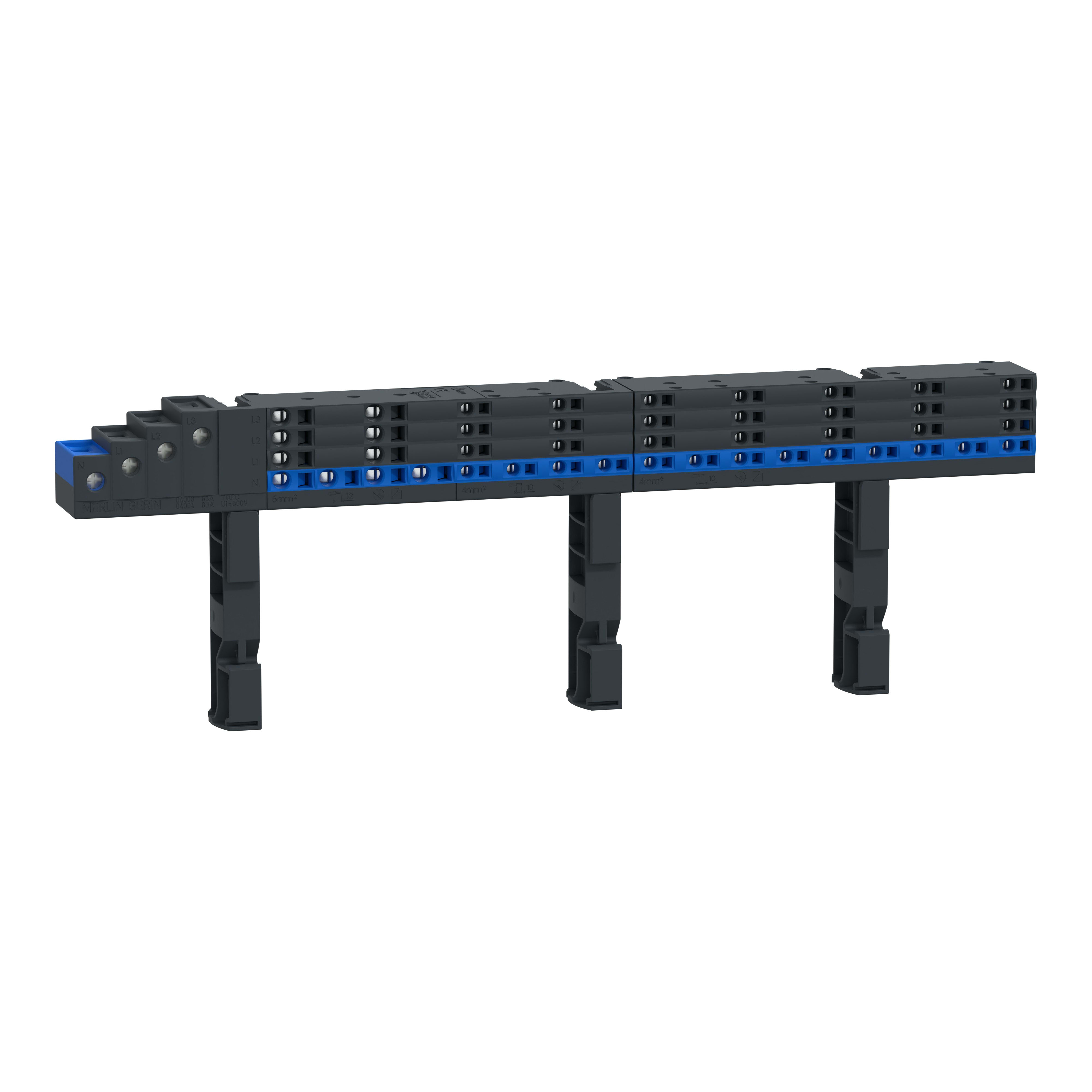 Schneider Electric - Linergy FM - Répartiteur de rangée à connexion rapide - 4P 80A