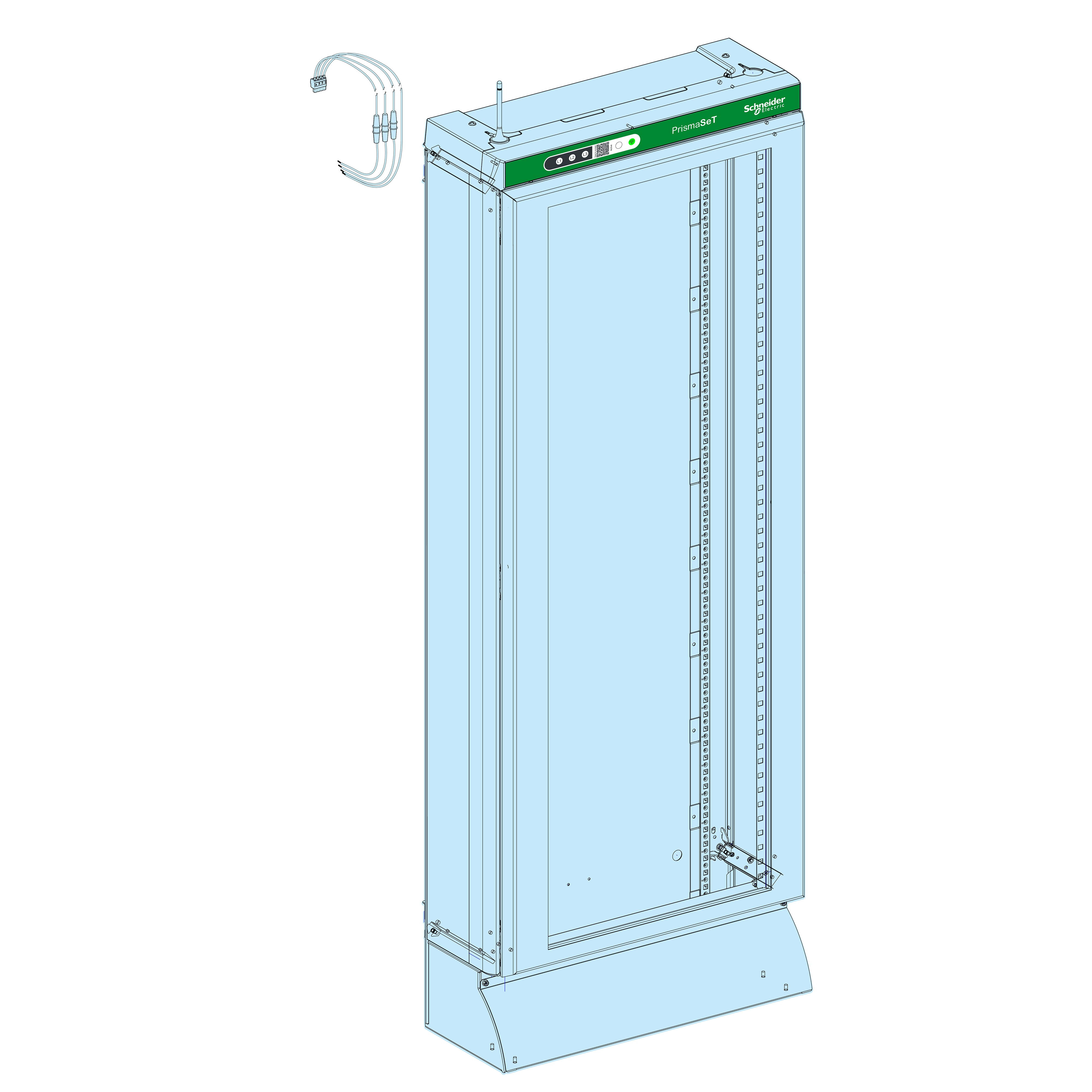 Schneider Electric - PrismaSeT G Active - Armoire connectee - L600 - IP30 - 27M - RAL9003