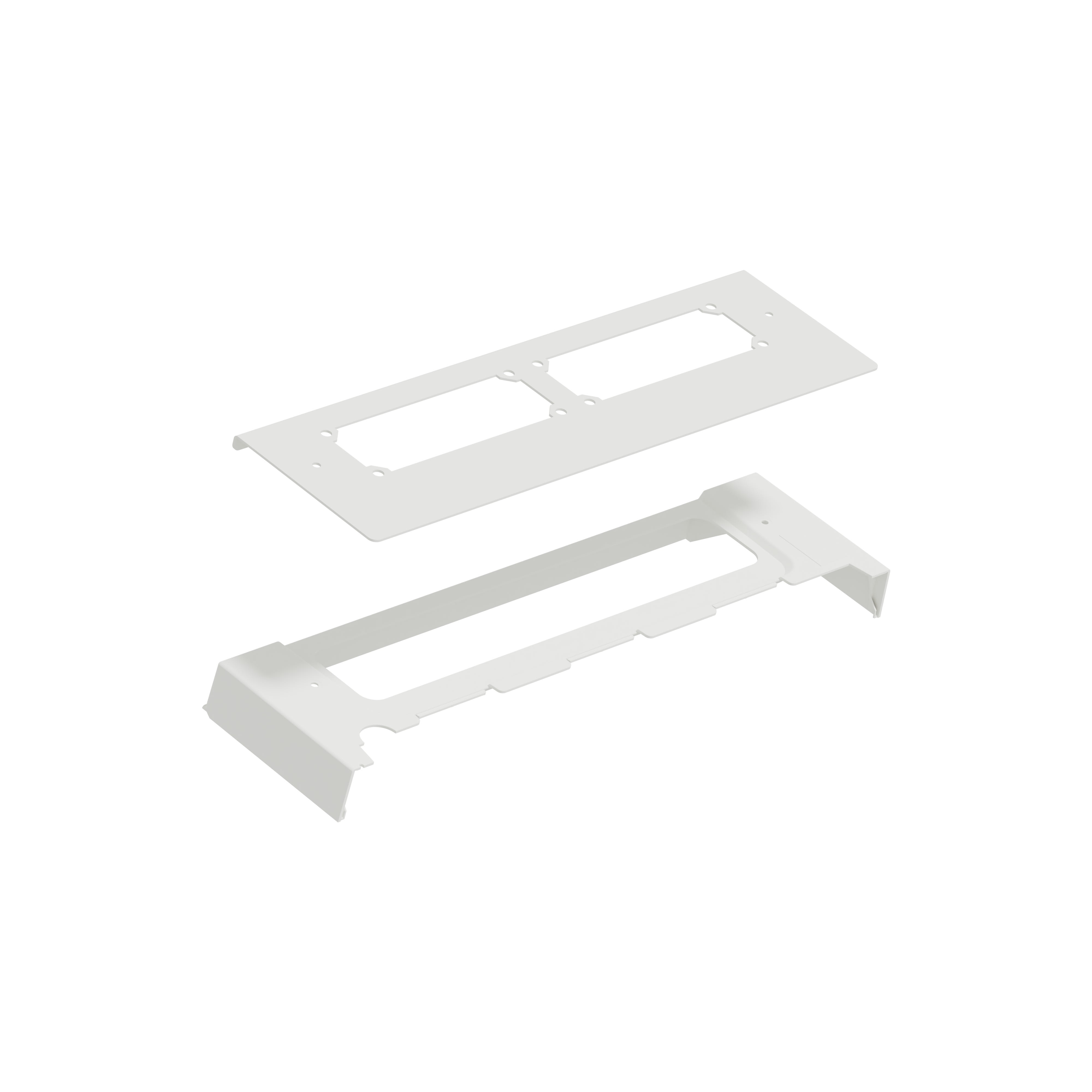 Schneider Electric - PrismaSeT G - Plaque passe-câble découpée sur toit bandeau vert - L600