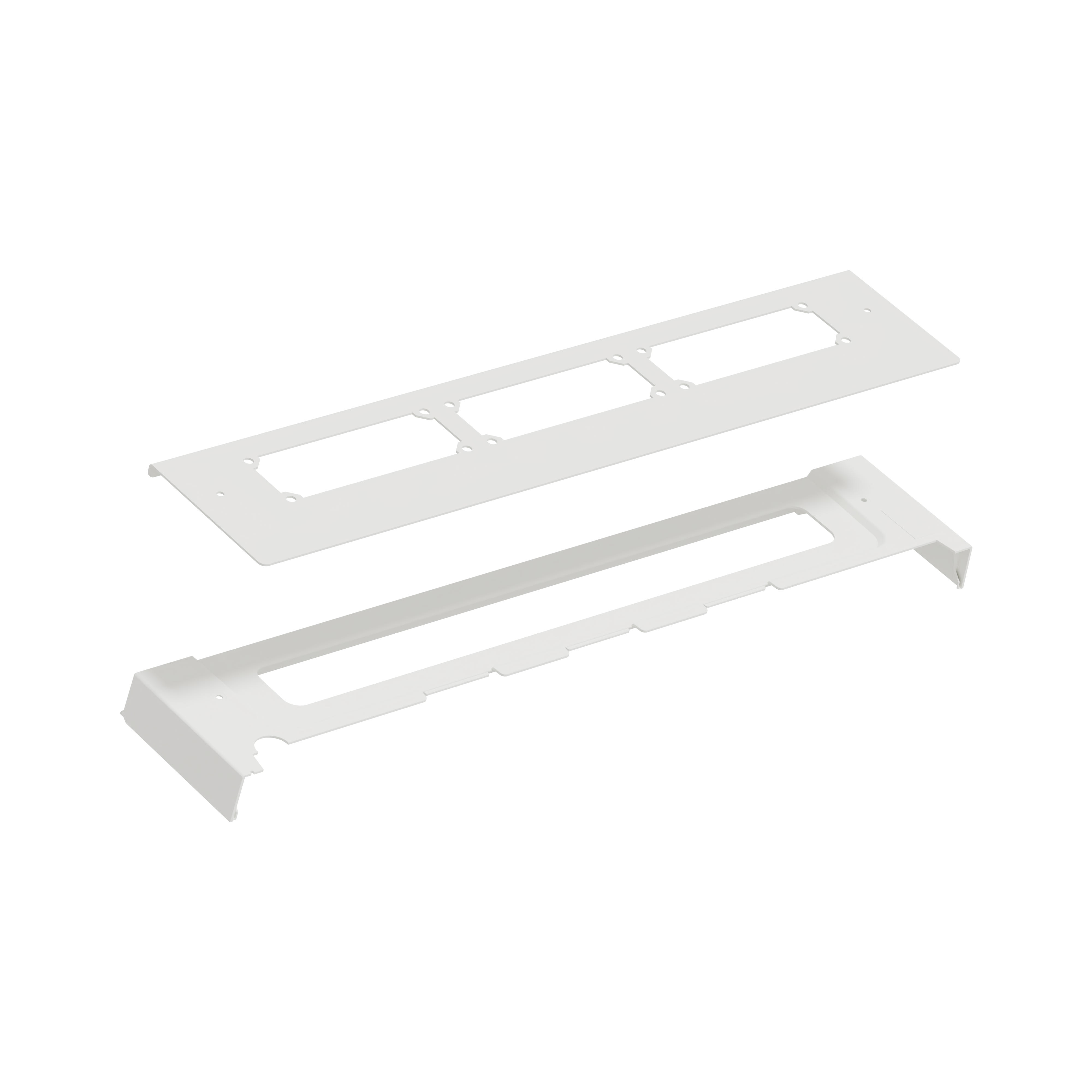 Schneider Electric - PrismaSeT G - Plaque passe-câble découpée sur toit bandeau vert - L850