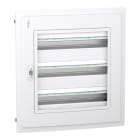 Schneider Electric - PrismaSeT XS - Coffret plastique encastré 3 rang. 24 modules - avec porte transp