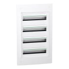 Schneider Electric - PrismaSeT XS - Coffret encastré 4 rangées 18 modules - sans porte