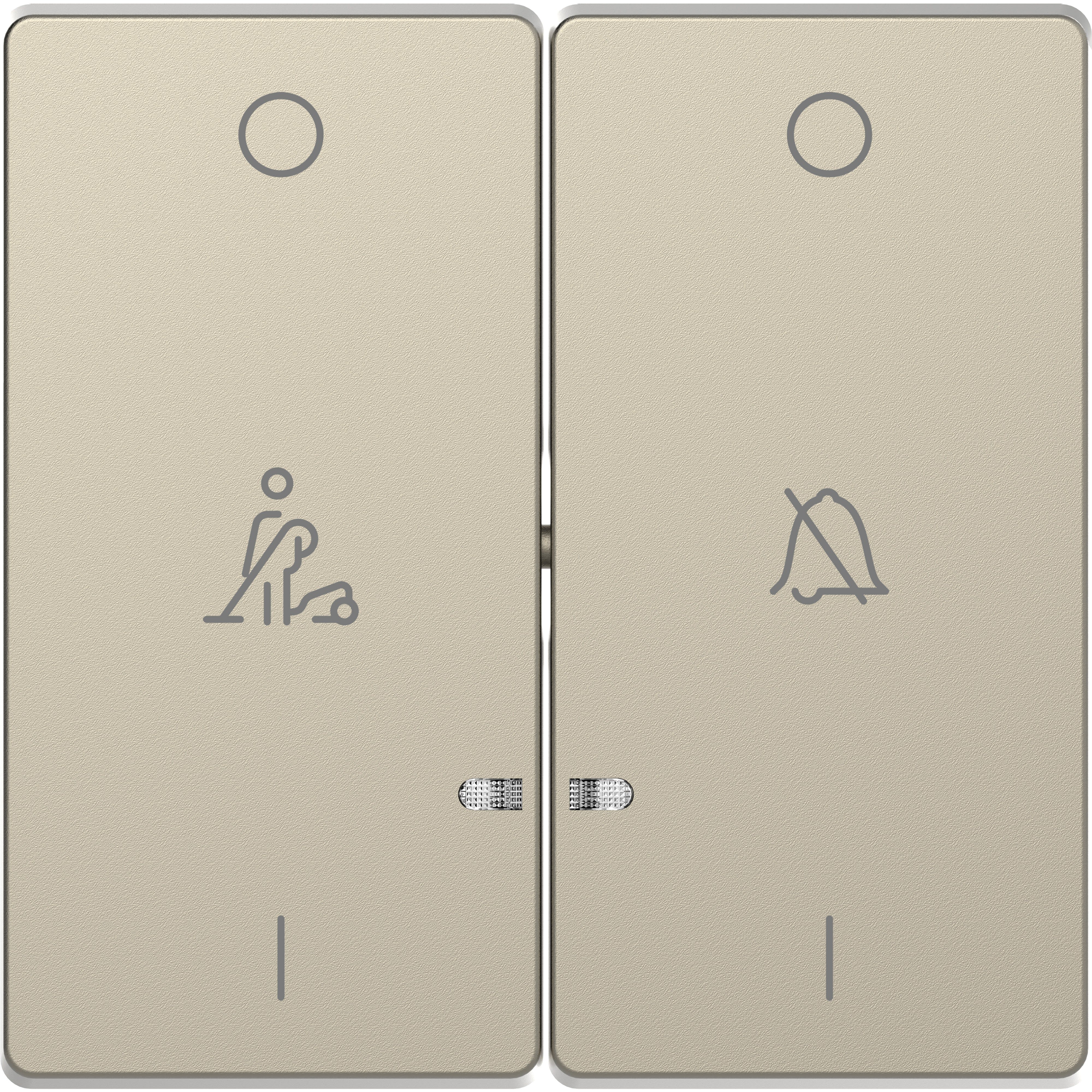 Schneider Electric - D-Life - enjoliveur pour commande double voyant et picto hotel - blanc sable