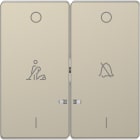 Schneider Electric - D-Life - enjoliveur pour commande double voyant et picto hotel - blanc sable