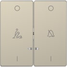 Schneider Electric - D-Life - enjoliveur pour commande double voyant et picto hotel - blanc sable