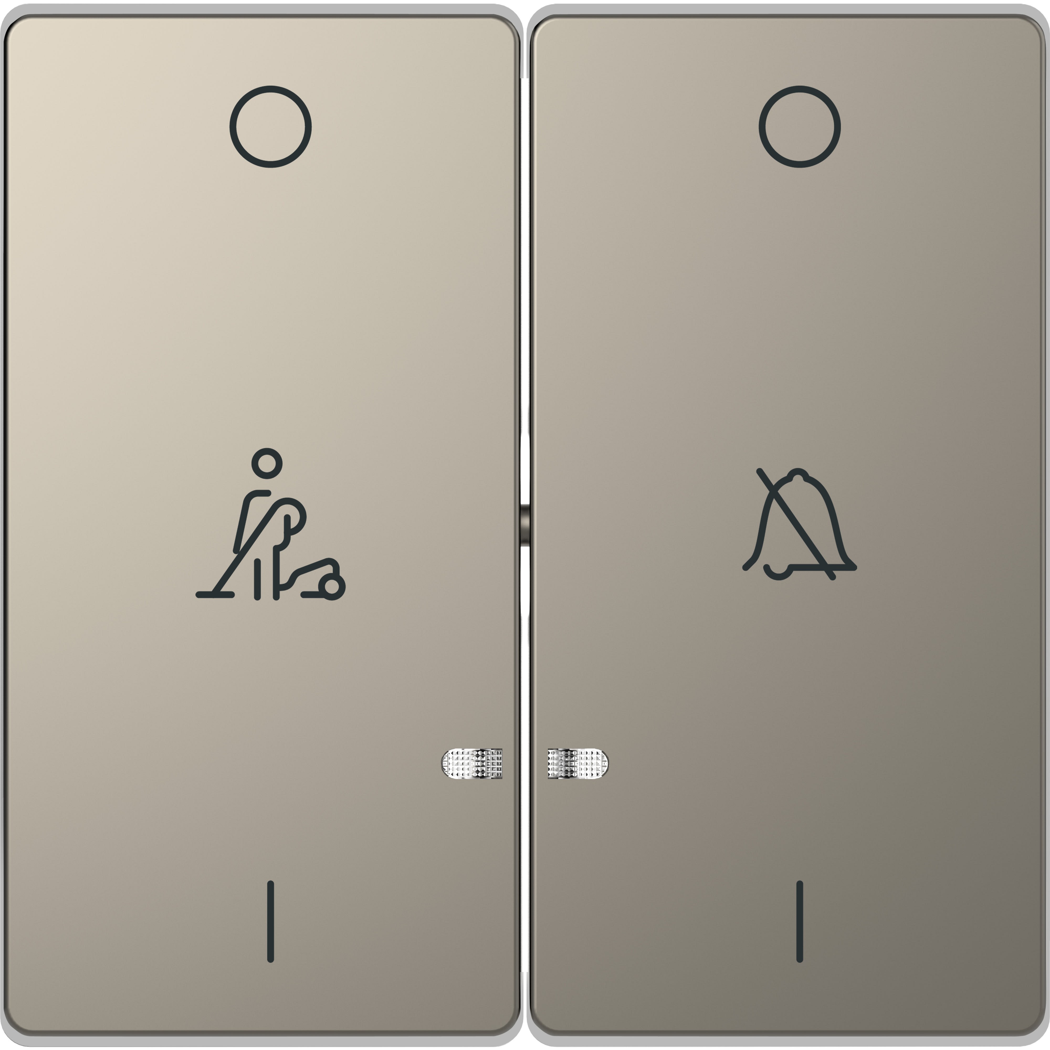 Schneider Electric - D-Life - enjoliveur pour commande double voyant et picto hotel - métal nickel