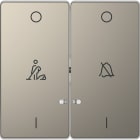 Schneider Electric - D-Life - enjoliveur pour commande double voyant et picto hotel - métal nickel