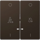 Schneider Electric - D-Life - enjoliveur pour commande double voyant et picto hotel - métal mocca