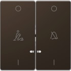 Schneider Electric - D-Life - enjoliveur pour commande double voyant et picto hotel - métal mocca