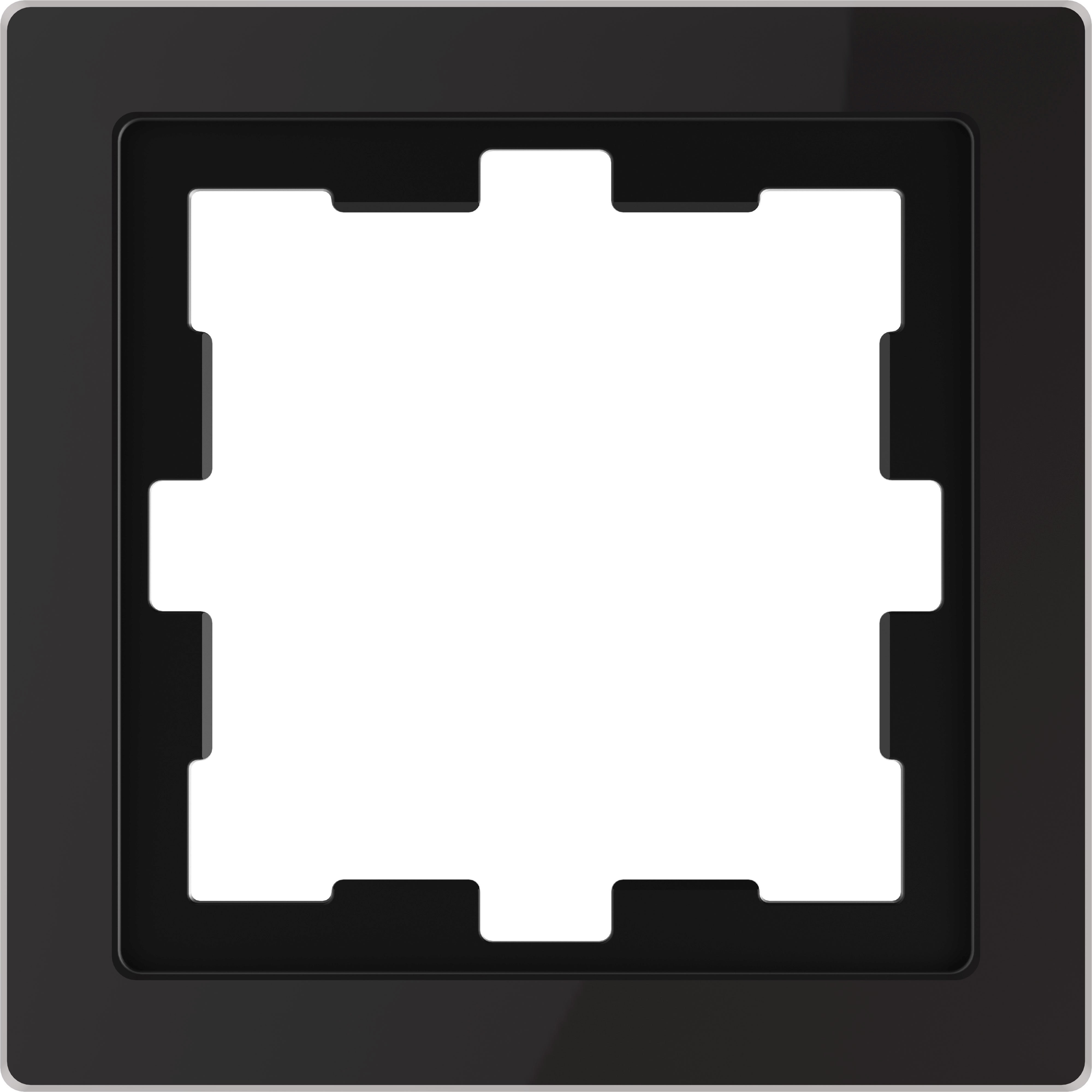 Schneider Electric - D-Life - cadre de finition - verre - noir - 1 poste