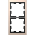 Schneider Electric - D-Life - cadre de finition - métal - champagne - 2 postes