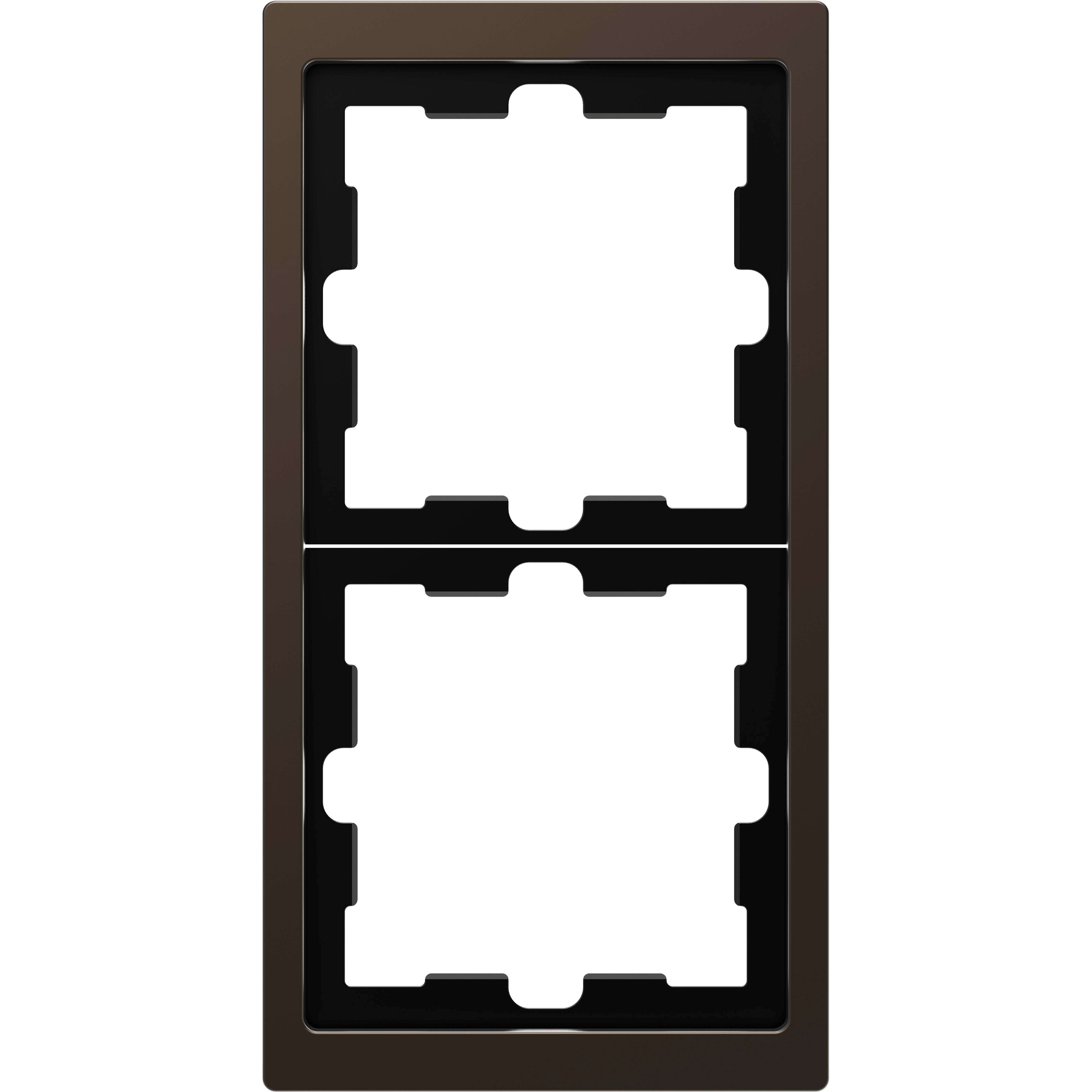 Schneider Electric - D-Life - cadre de finition - métal - mocca - 2 postes