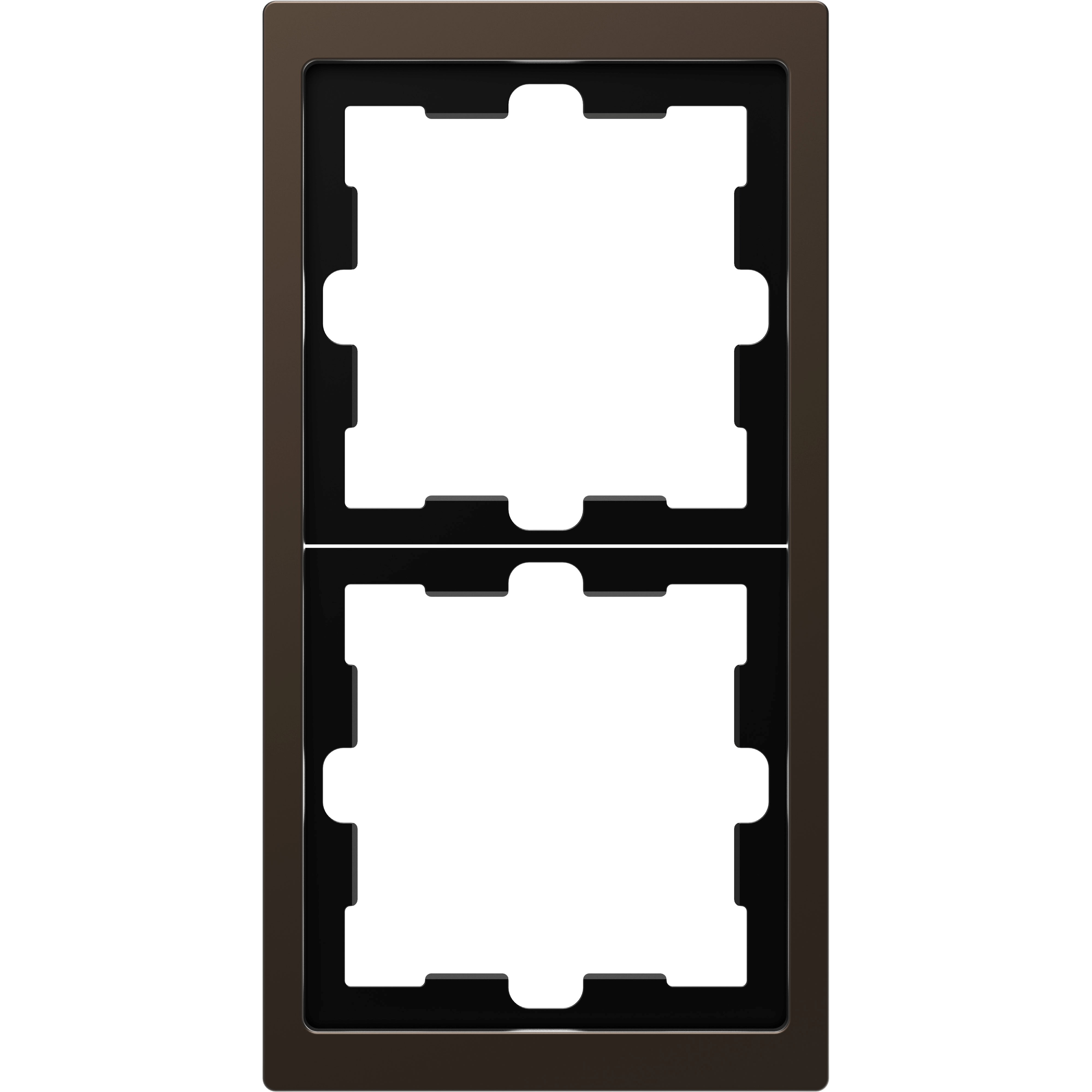 Schneider Electric - D-Life - cadre de finition - métal - mocca - 2 postes