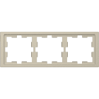 Schneider Electric - D-Life - cadre de finition - blanc sable - 3 postes