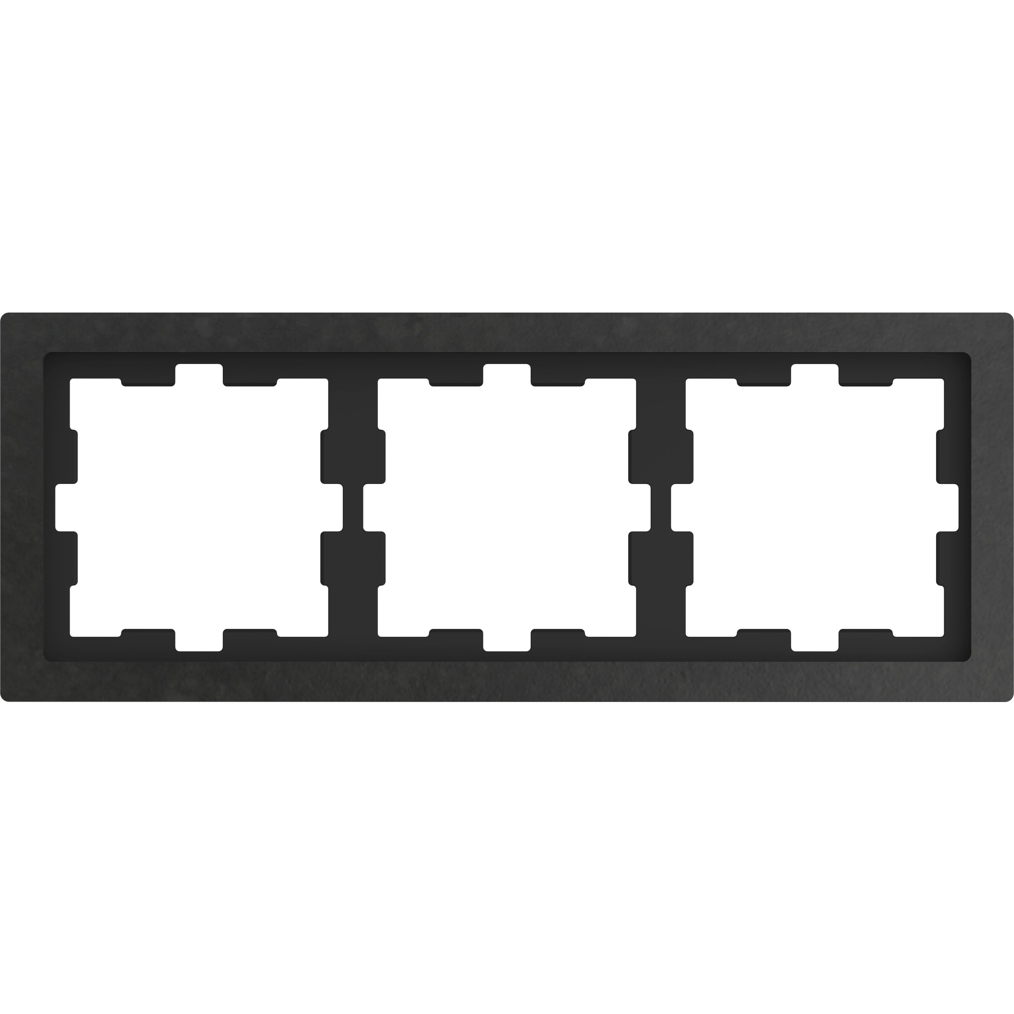 Schneider Electric - D-Life - cadre de finition - pierre - ardoise - 3 postes