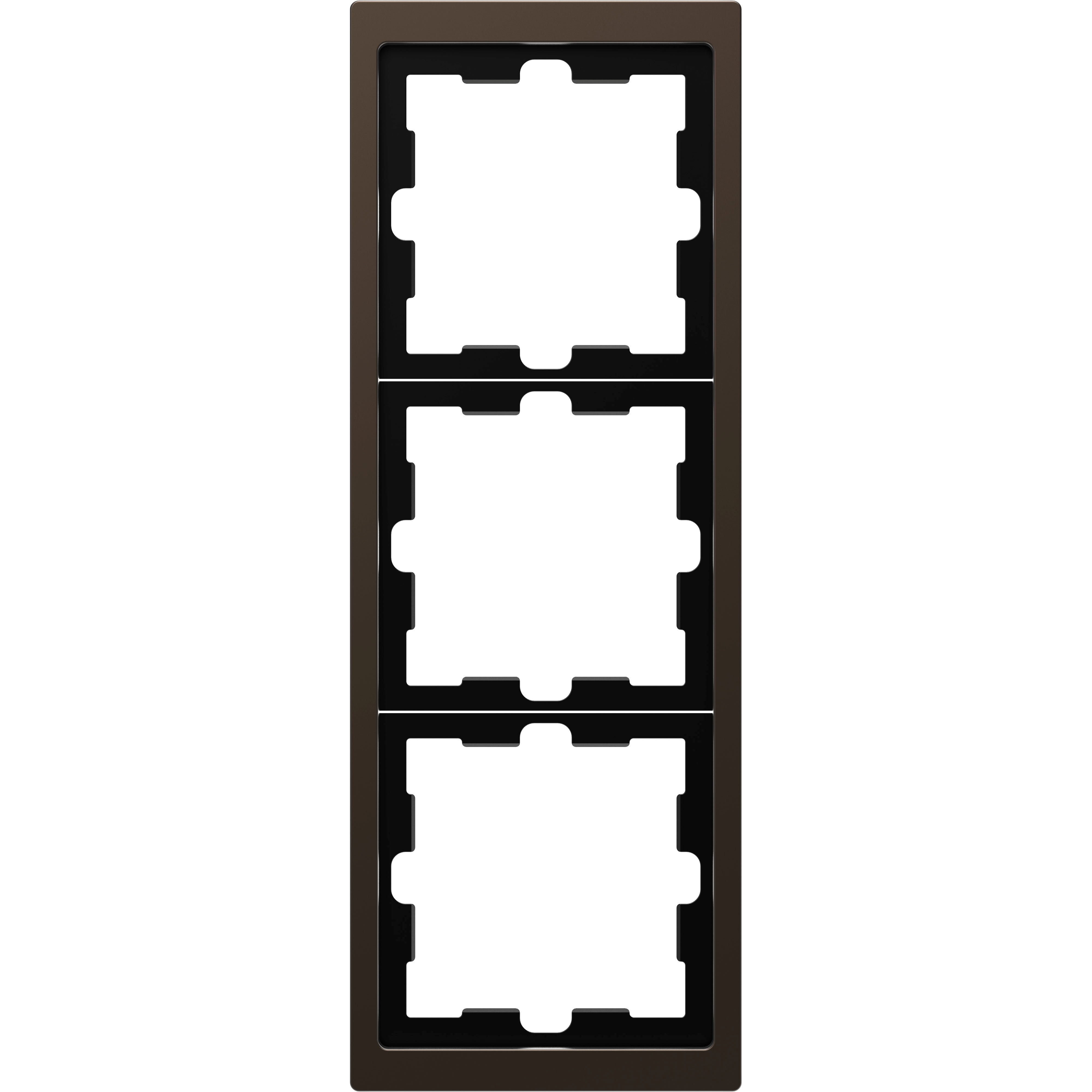 Schneider Electric - D-Life - cadre de finition - métal - mocca - 3 postes