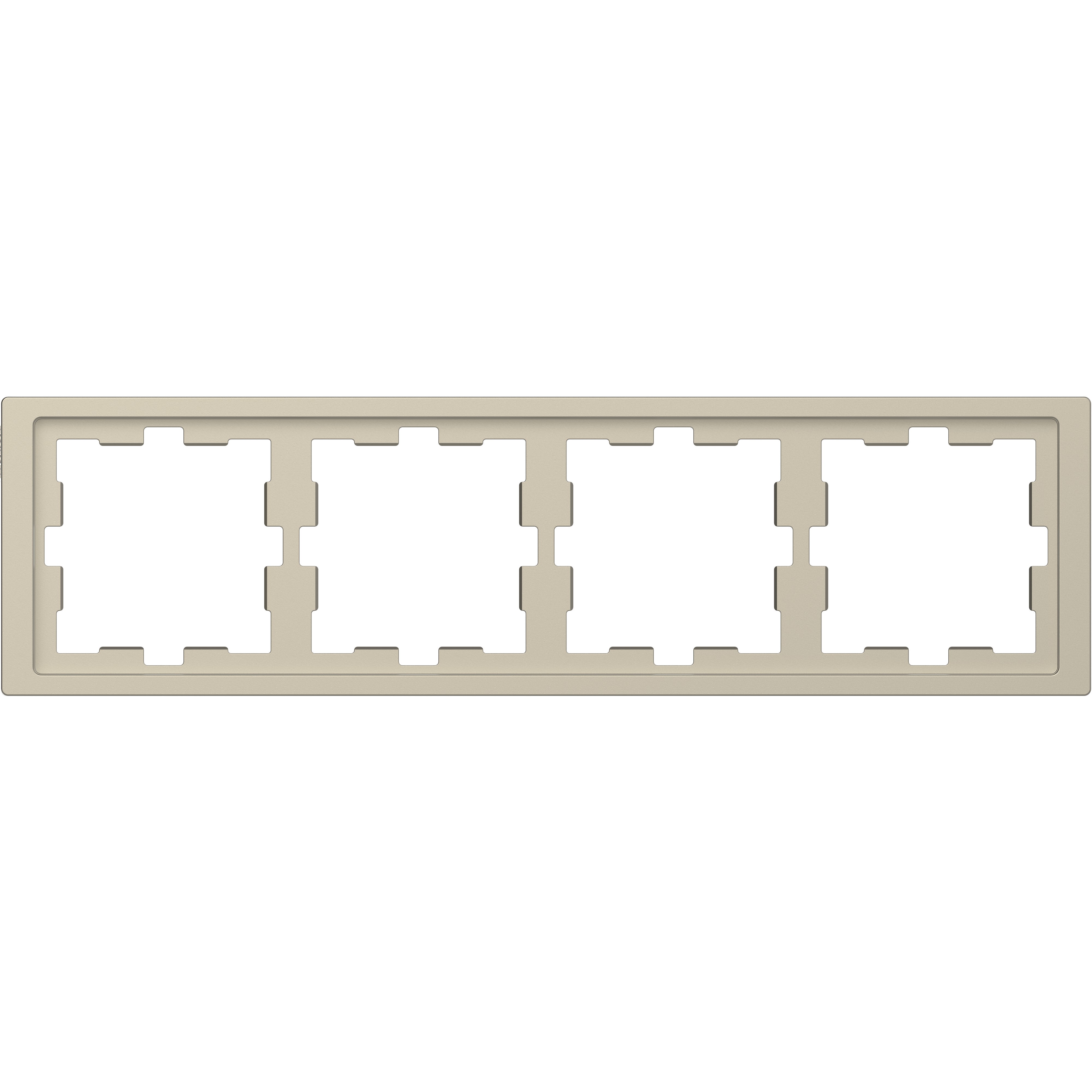 Schneider Electric - D-Life - cadre de finition - blanc sable - 4 postes