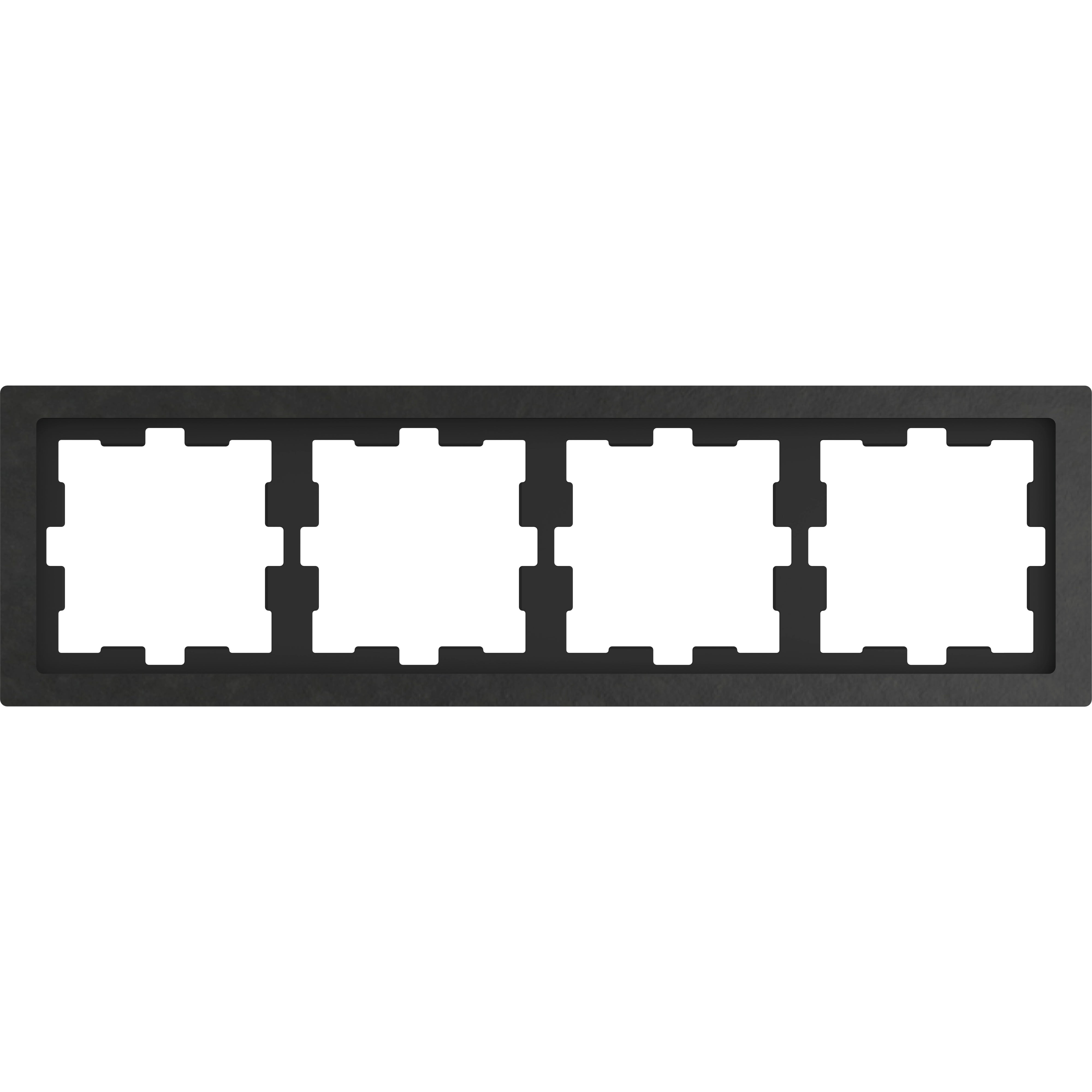 Schneider Electric - D-Life - cadre de finition - pierre - ardoise - 4 postes