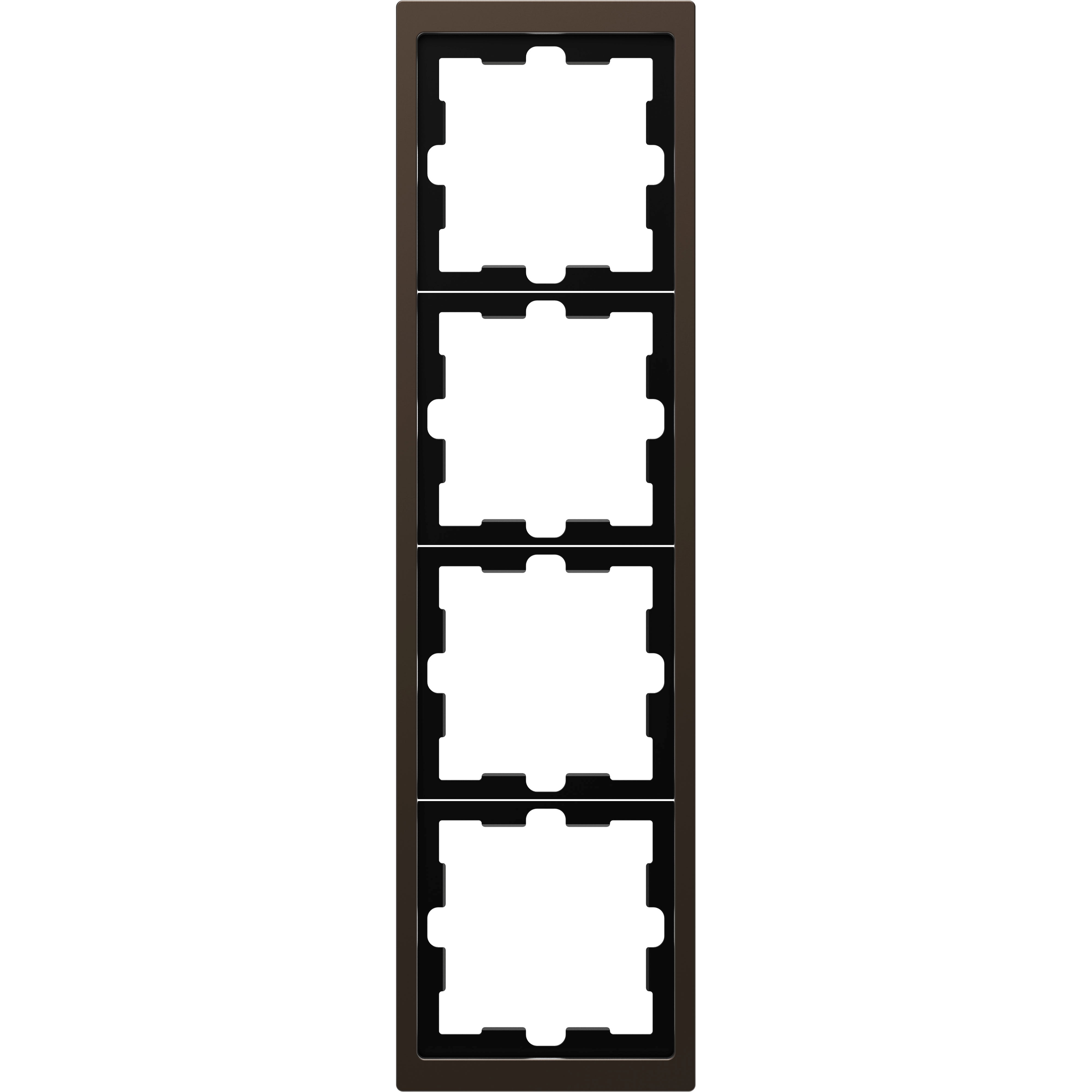 Schneider Electric - D-Life - cadre de finition - métal - mocca - 4 postes