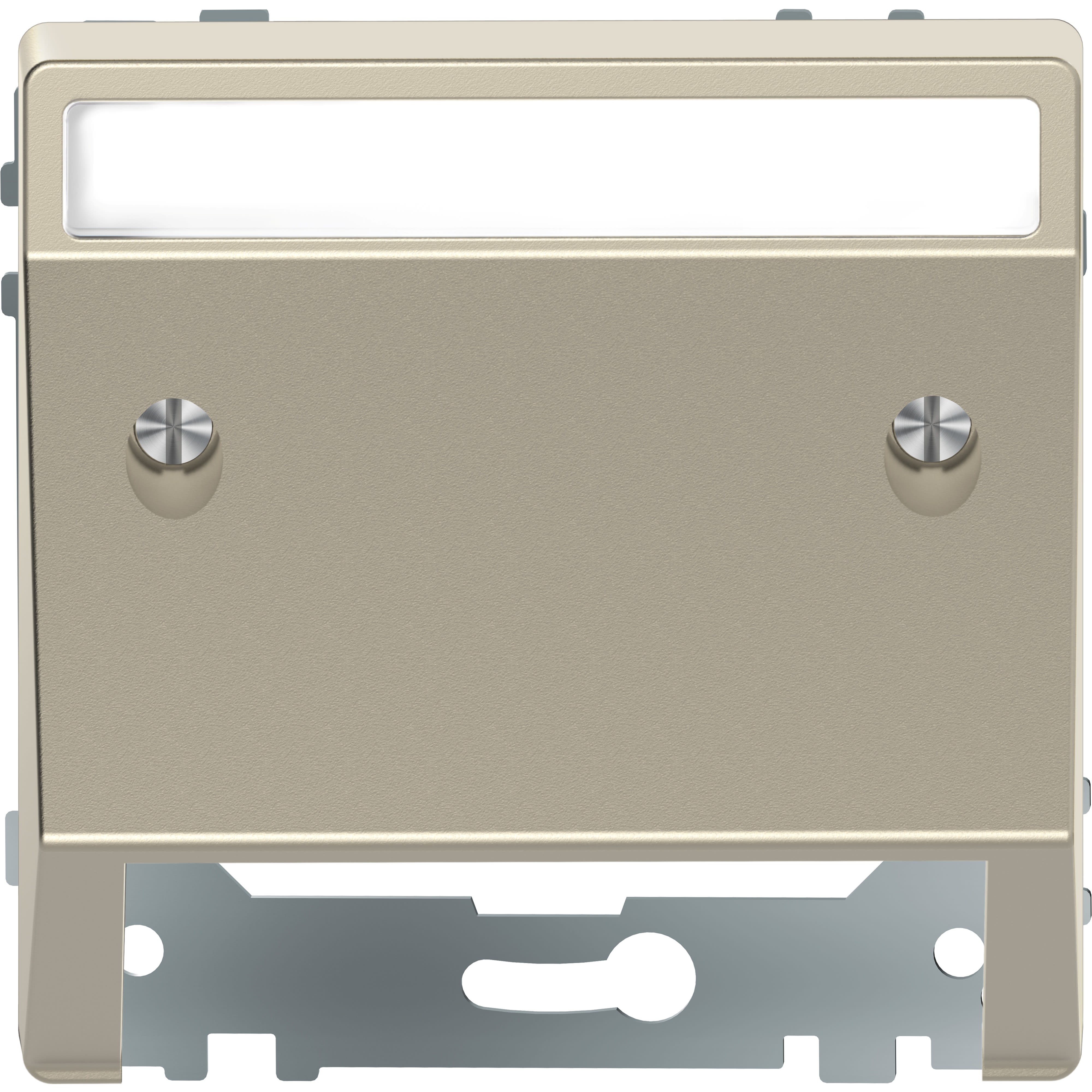 Schneider Electric - D-Life - enjoliveur incliné supp conn multimédia - porte-étiquette - blanc sable