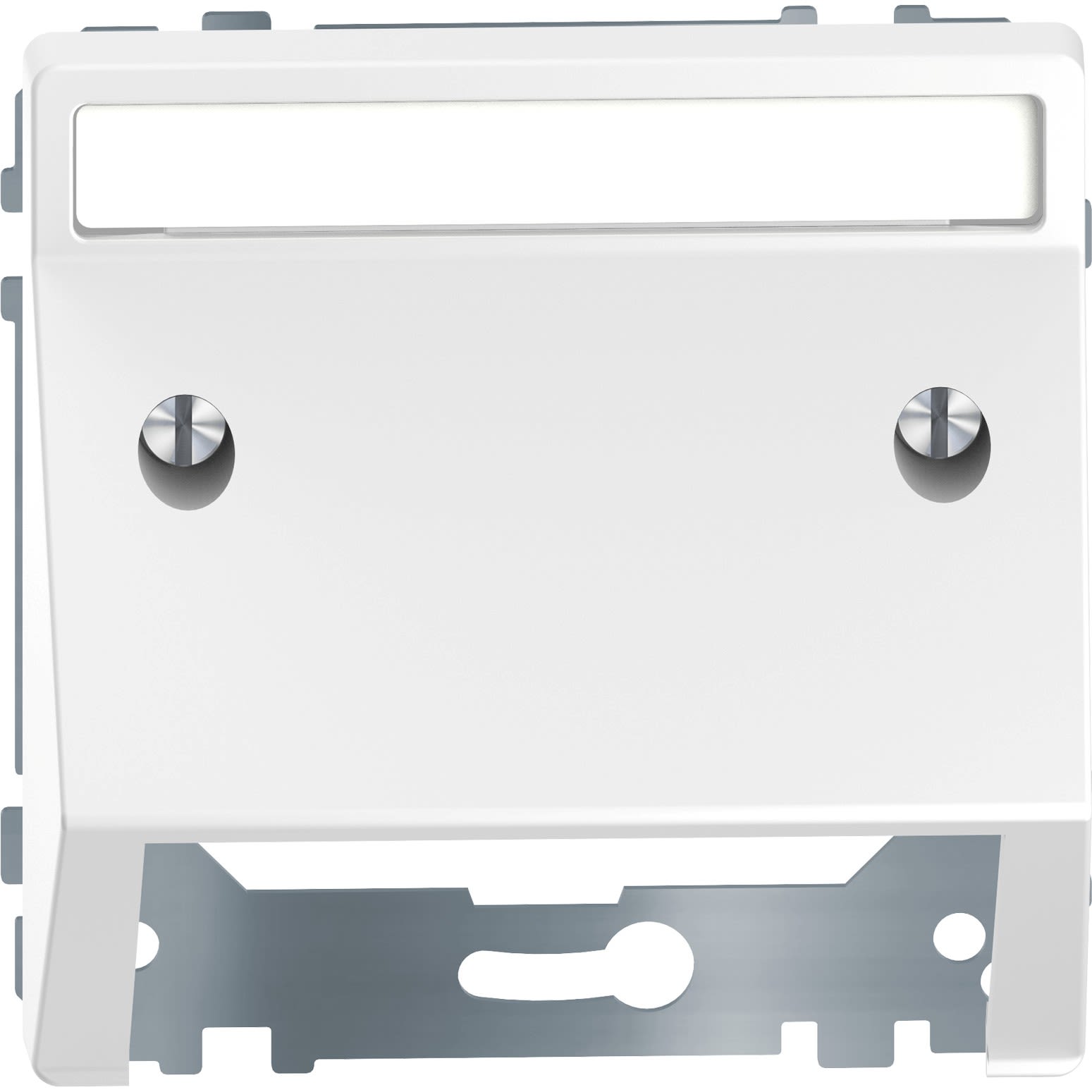 Schneider Electric - D-Life - enjoliveur incliné supp conn multimédia - porte-étiquette - blanc lotus