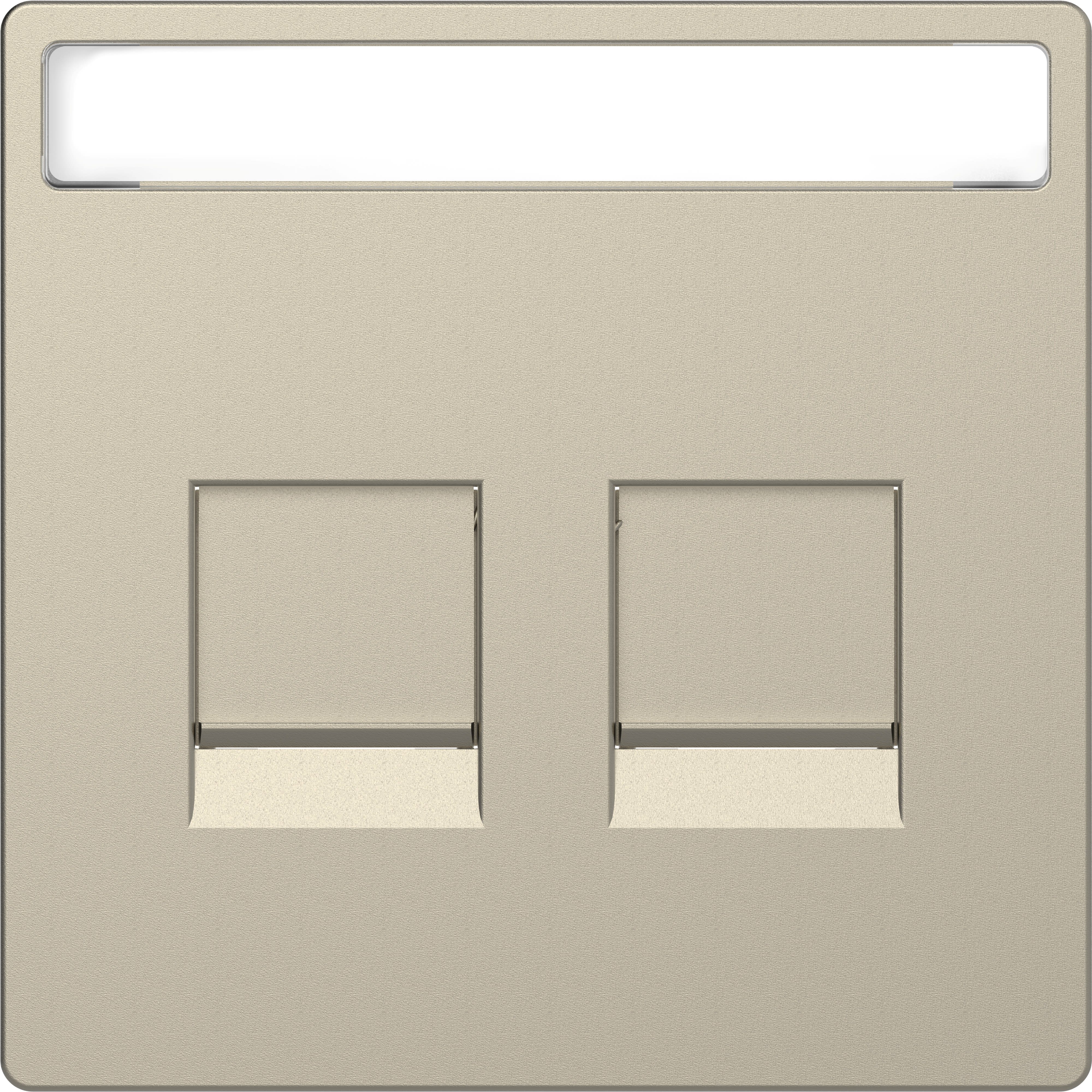 Schneider Electric - D-Life - enjoliveur prise support double RJ45 compatible keystone - blanc sable