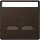 Schneider Electric - D-Life - enjoliveur prise support double RJ45 compatible keystone - métal mocca