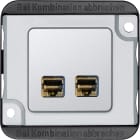 Schneider Electric - Anti-vandalisme - prise de communication double RJ45 - cat.6 A - IK08/IP20
