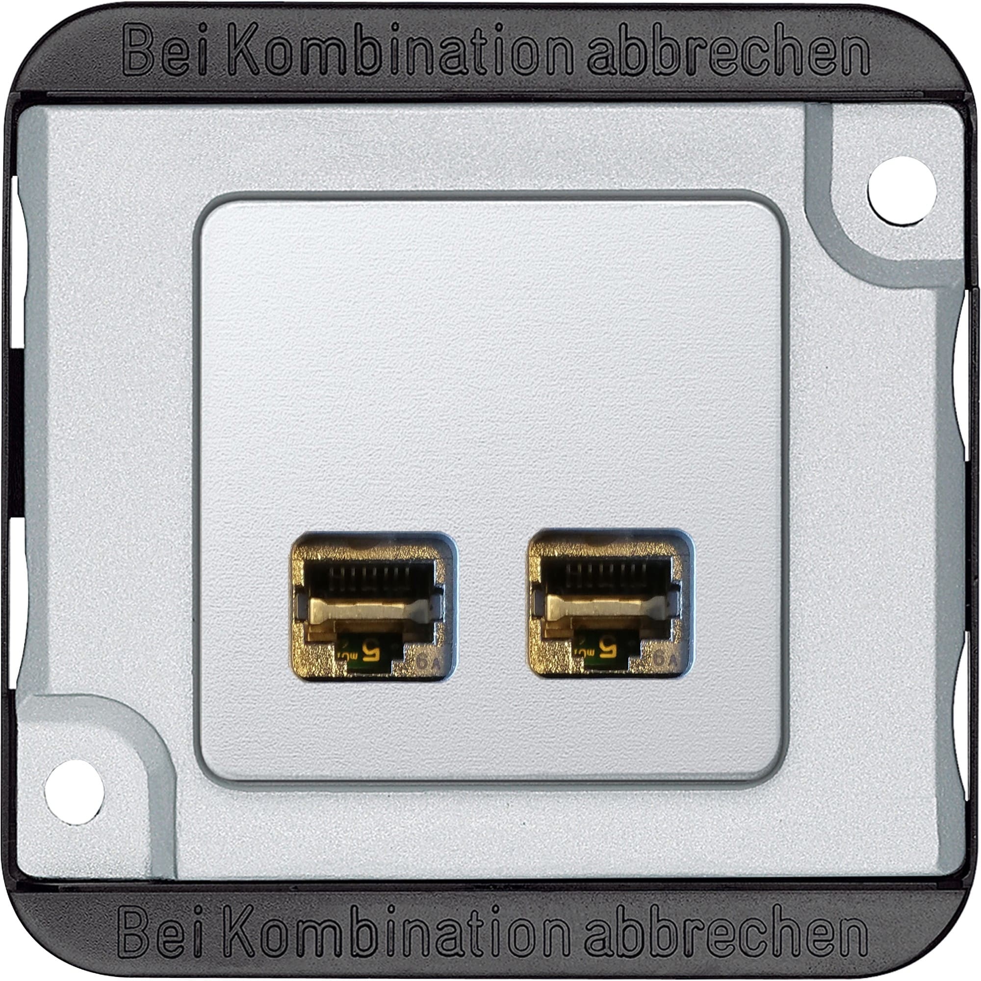 Schneider Electric - Anti-vandalisme - prise de communication double RJ45 - cat.6 A - IK08/IP20
