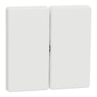 Schneider Electric - D-Life - enjoliveur pour commande double sans marquage - blanc nordic mat