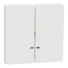 Schneider Electric - D-Life - enjoliveur pour commande double avec voyant - blanc nordic mat