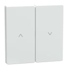 Schneider Electric - D-Life - enjoliveur pour commande double volets roulants - blanc lotus