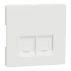Schneider Electric - D-Life - enjoliveur pour prise double RJ45 Actassi S-One - blanc nordic mat