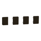 Schneider Electric - SpaceLogic KNX - D-Life - Dynamique - 4 touches petites - Métal - Mocca