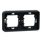 Schneider Electric - Mureva Styl - Cadre 2 postes horizontal - encastré - IP55 - IK08 - gris