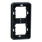 Schneider Electric - Mureva Styl - Cadre 2 postes vertical - encastré - IP55 - IK08 - gris