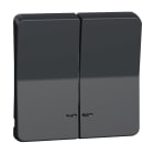Schneider Electric - Mureva Styl - Enjoliveur 2 demi touche - IP55 - IK08 - gris