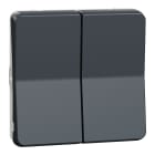 Schneider Electric - Mureva Styl - Double va et vient - composable - IP55 -IK08-connexion auto - gris