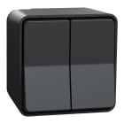 Schneider Electric - Mureva Styl - Double va et vient - saillie - IP55 - IK08 - connexion auto - gris