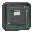 Schneider Electric - Mureva Styl - Prise RJ45 cat 6A blindé - complet encastré - IP55 IK07 - gris