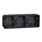 Schneider Electric - Mureva Styl - Boîte 3 postes horizontale - saillie - IP55 - IK08 - gris