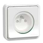 Schneider Electric - Mureva Styl - Prise courant 2P+T - compl encastré- IP55 IK08 - conn auto - blanc