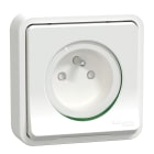 Schneider Electric - Mureva Styl - Prise courant 2P+T - compl encastre- IP55 IK08 - conn auto - blan